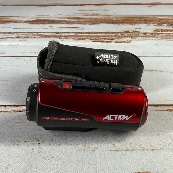 Winbook Action Camera Red 1080p HD Wide Angle Lens Compact Design - Picture 1 of 6
